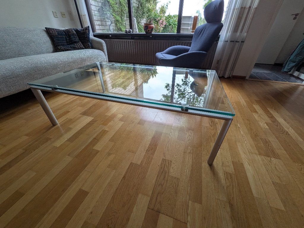 Glazen salontafel Rolf Benz, Huis en Inrichting, Tafels | Salontafels, Ophalen, Gebruikt, 100 tot 150 cm, Modern klassiek