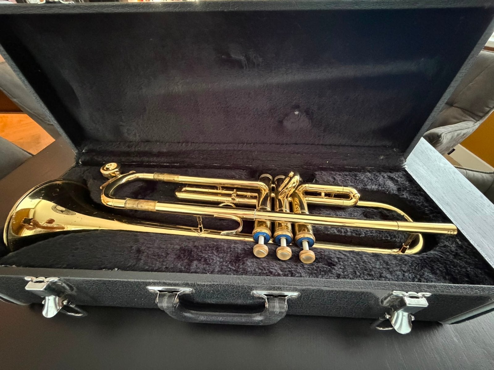 Amati Kraslice ATR 201 Trompet met Koffer, Muziek en Instrumenten, Blaasinstrumenten | Trompetten, Ophalen, Gebruikt, Bes-trompet