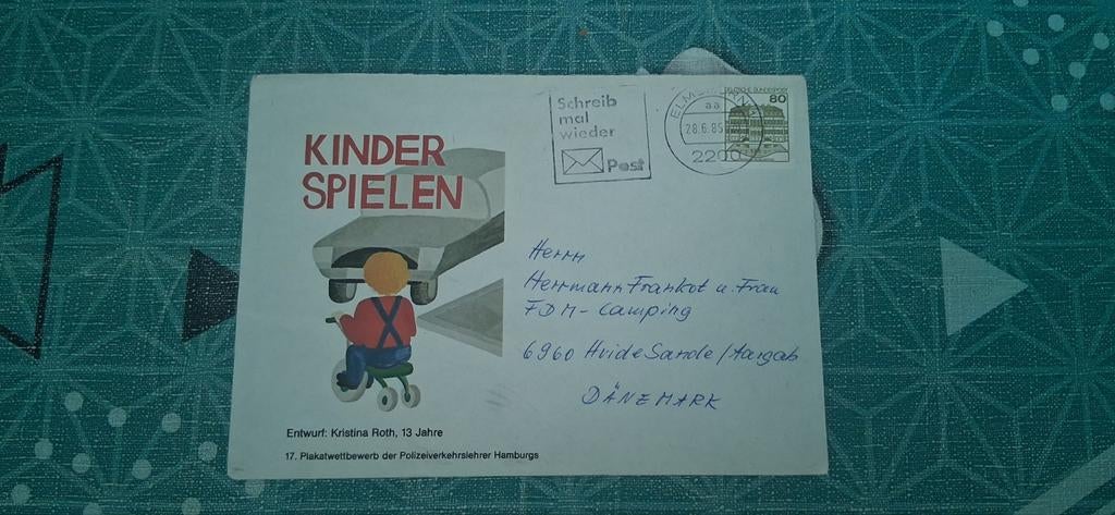 Oude Duitse envelop - Kinder Spelen, Ophalen of Verzenden, 1960 tot 1980, Gelopen, Duitsland