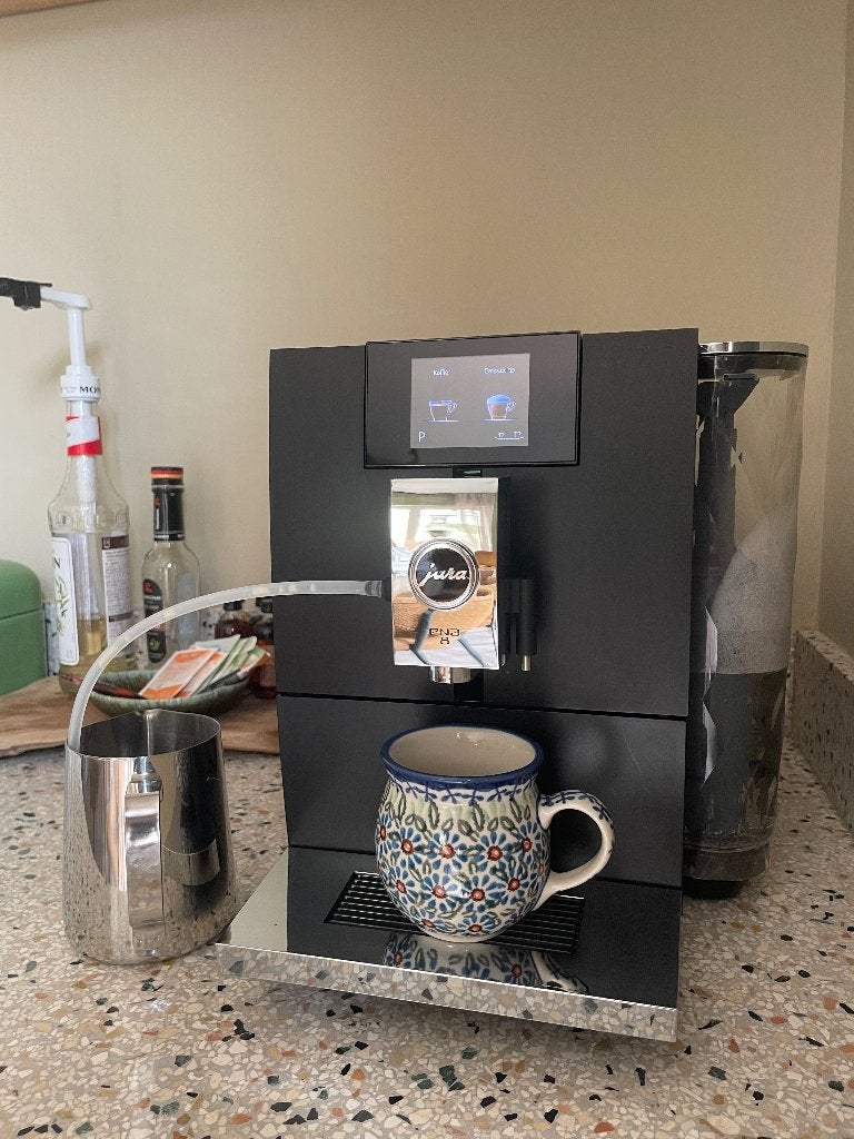 Jura ENA8 volautomatische (bonen) koffiemachine, Afneembaar waterreservoir, 10 kopjes of meer, Koffiemachine, Zo goed als nieuw