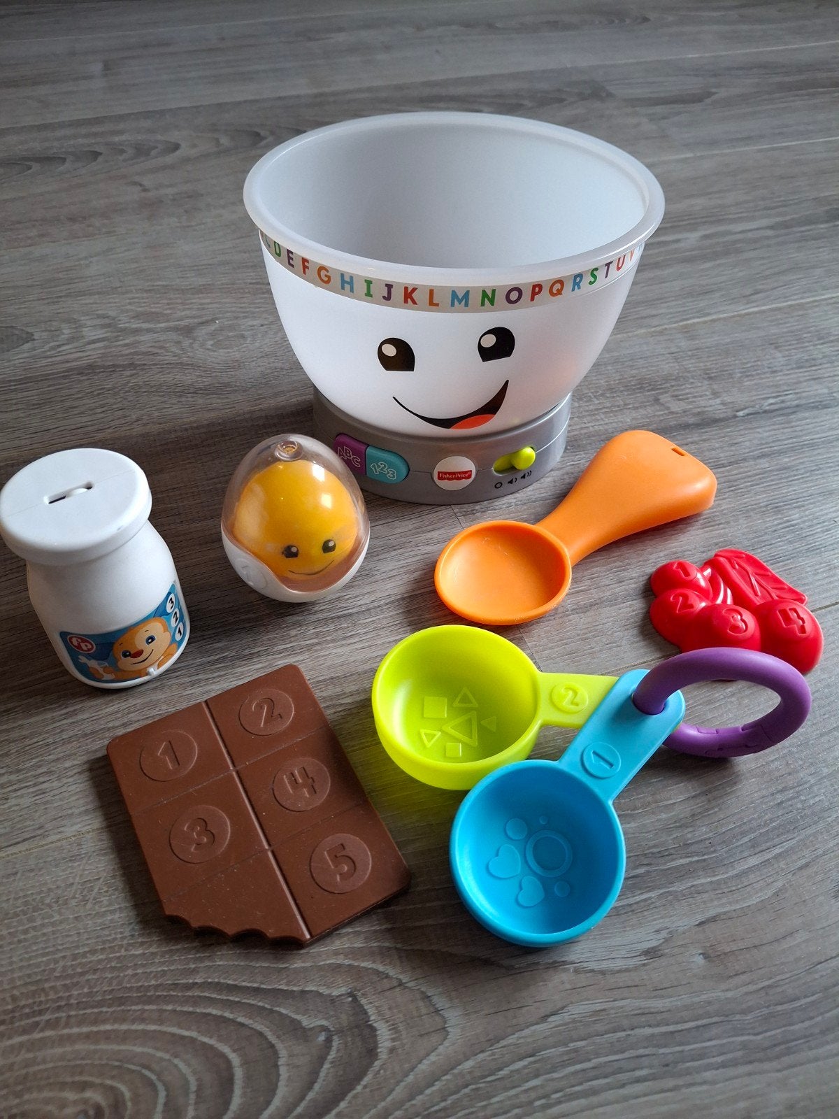 Fisher-Price Leren & Groeien Mix & Leer Kom Speelset, Ophalen of Verzenden, Zo goed als nieuw, Speelset, Met licht