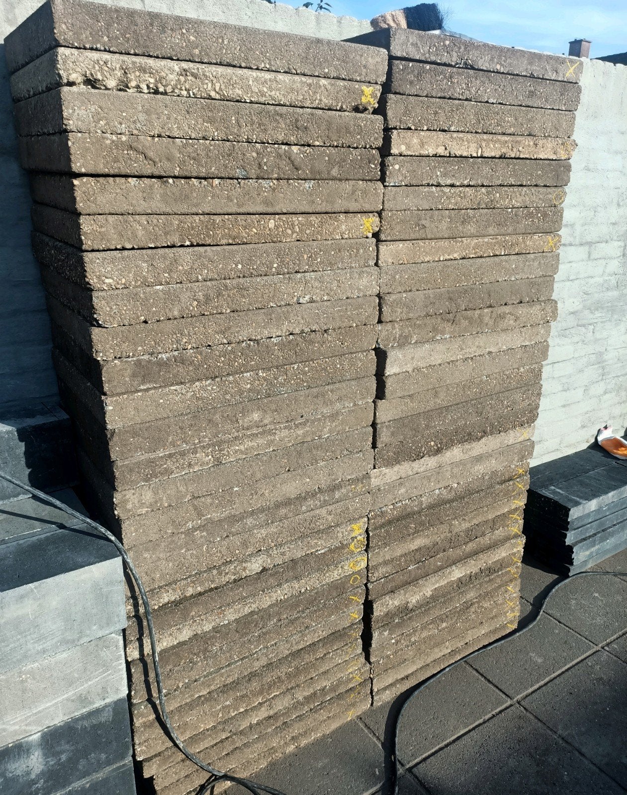 beton tegels 60x40, Tuin en Terras, Ophalen, Gebruikt, 10 m² of meer, Beton