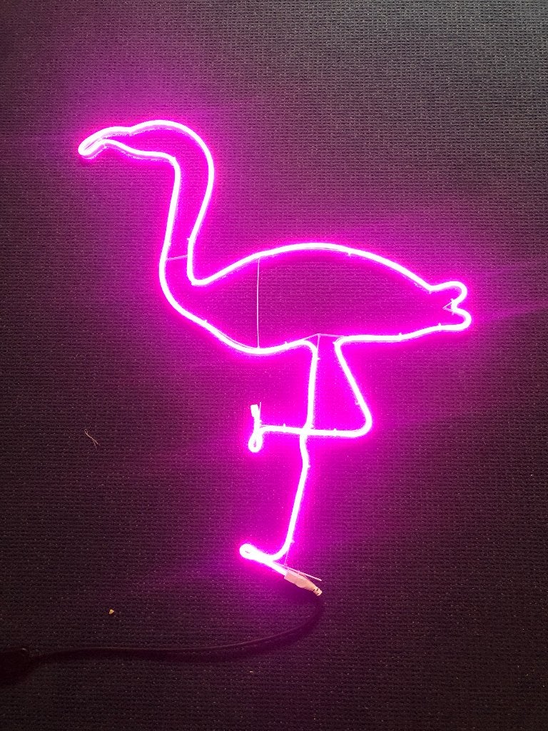 led lamp roze flamingo, Huis en Inrichting, Ophalen of Verzenden, Zo goed als nieuw, 75 cm of meer