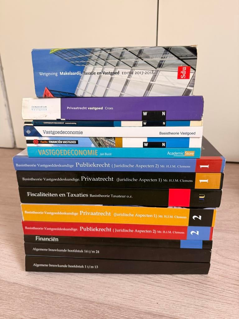 Studieboeken basistheorie makelaardij., Boeken, Ophalen of Verzenden, Beta, Gelezen, HBO