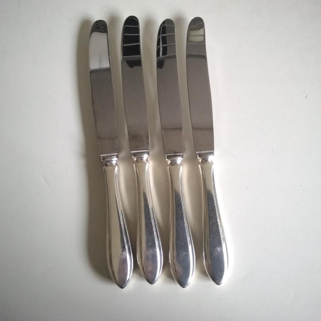 4 dinermessen zilverfabriek nieuwpoort puntfilet (90), Ophalen of Verzenden, Zilver