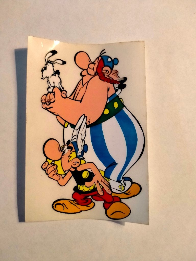 Asterix en Obelix Idefix vintage logo strip sticker rare, Ophalen of Verzenden, Zo goed als nieuw, Foto of Kaart