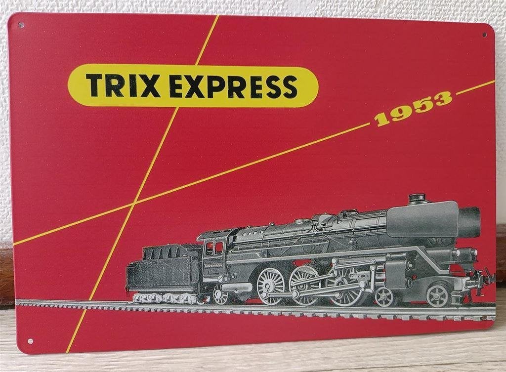 Trix Express Locomotief Metalen Wandbord Modeltreinen, Wisselstroom, Verzenden, Märklin, Nieuw