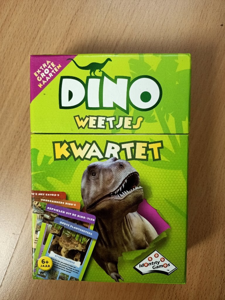 spel - Dino weetjes kwartet met extra grote kaarten, Een of twee spelers, Ophalen, Zo goed als nieuw, Identity Games