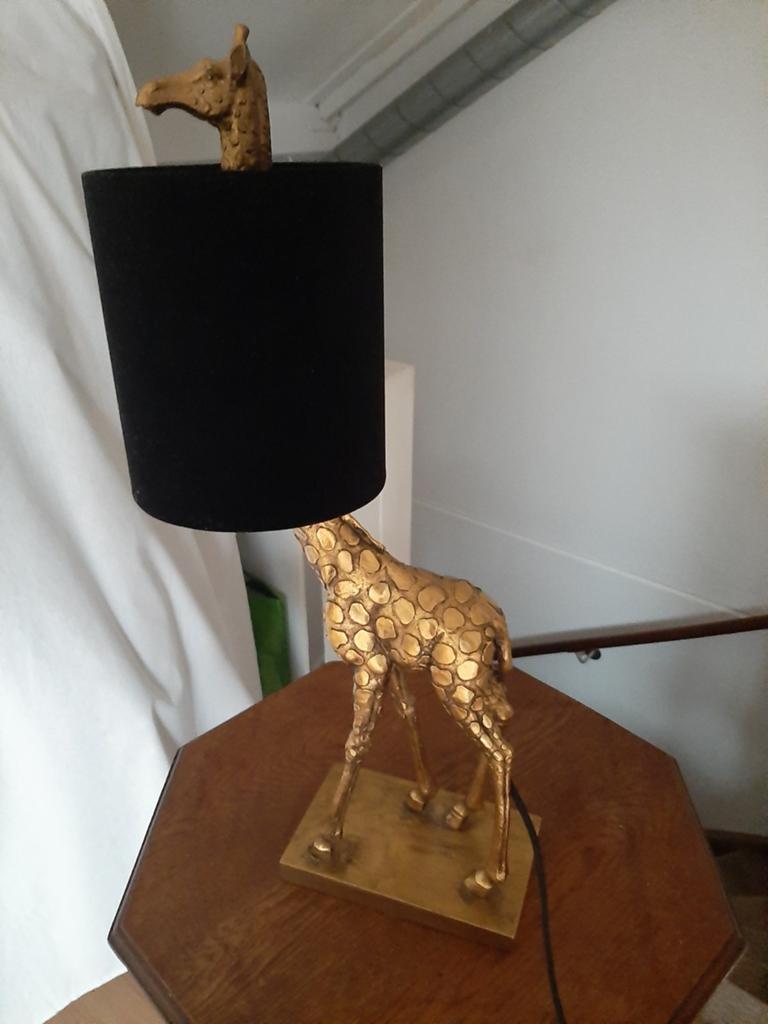 Mooie Giraffe tafellamp in goede staat, Ophalen, Zo goed als nieuw, Minder dan 50 cm