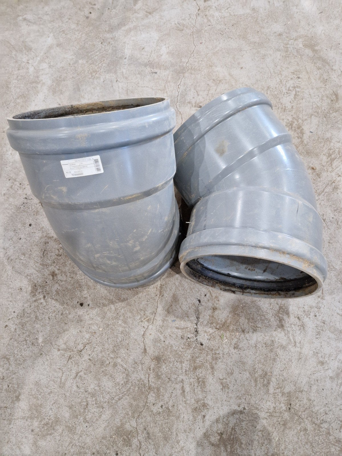 315 bocht 45 graden bocht mof mof, Ophalen, Bochten, Gebruikt, Pvc
