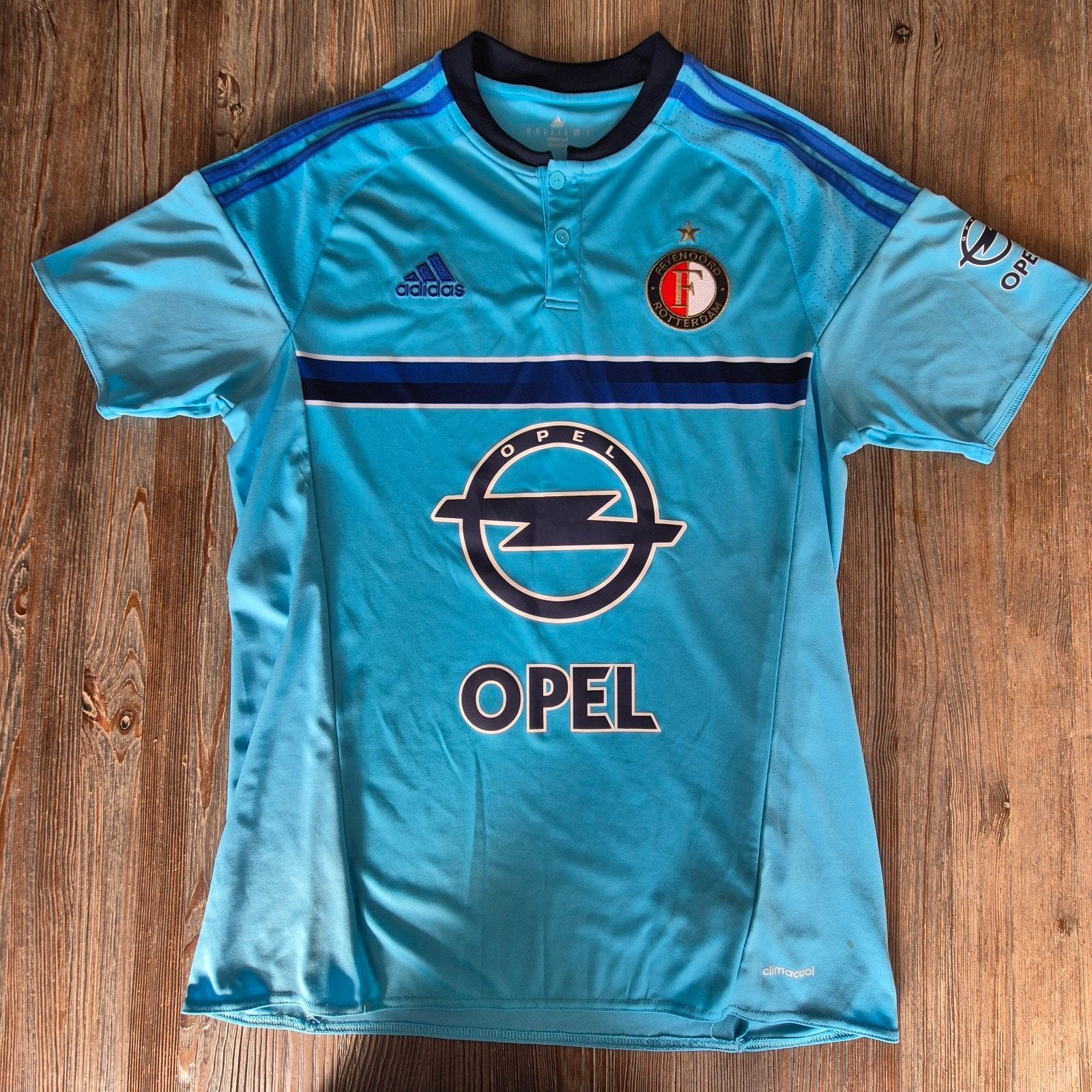 Feyenoord Thuisshirt 2016-2017 Adidas Climalite Maat M, Ophalen, Gedragen, Blauw