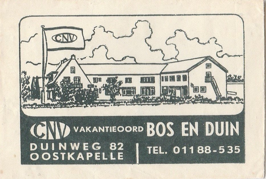 CNV vakantieoord Bos en Duin Duinweg Oostkapelle, Ophalen of Verzenden