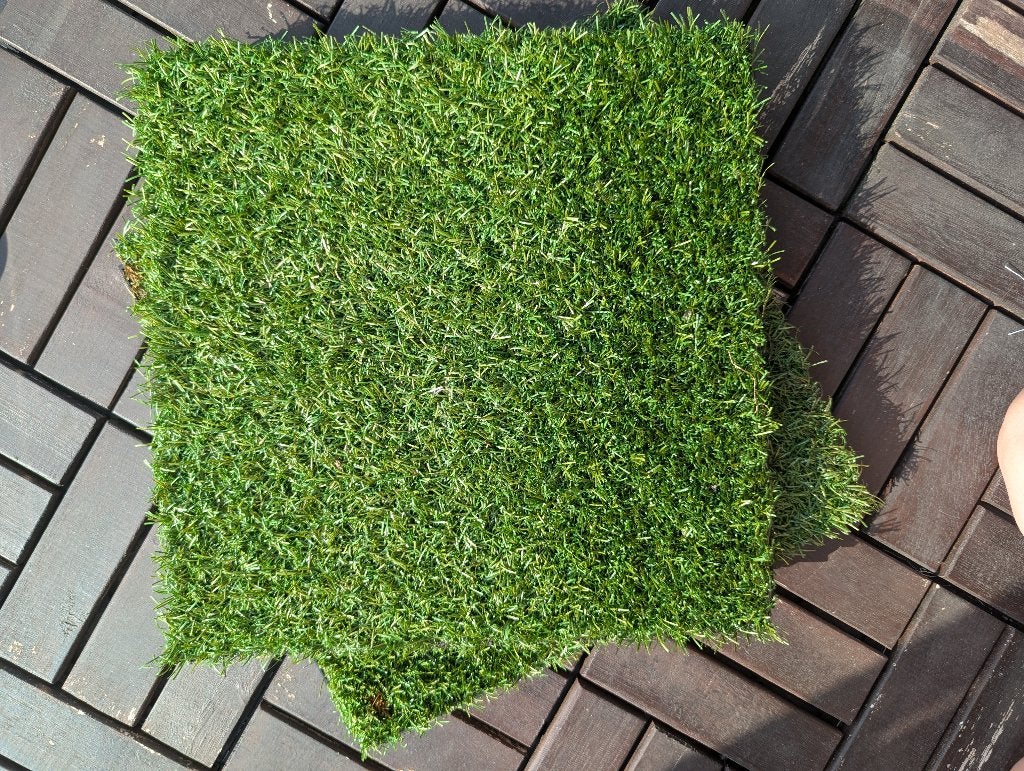 Ikea runnen kunstgras tegels 49 stuks, Tuin en Terras, Ophalen, Gebruikt, Kunststof