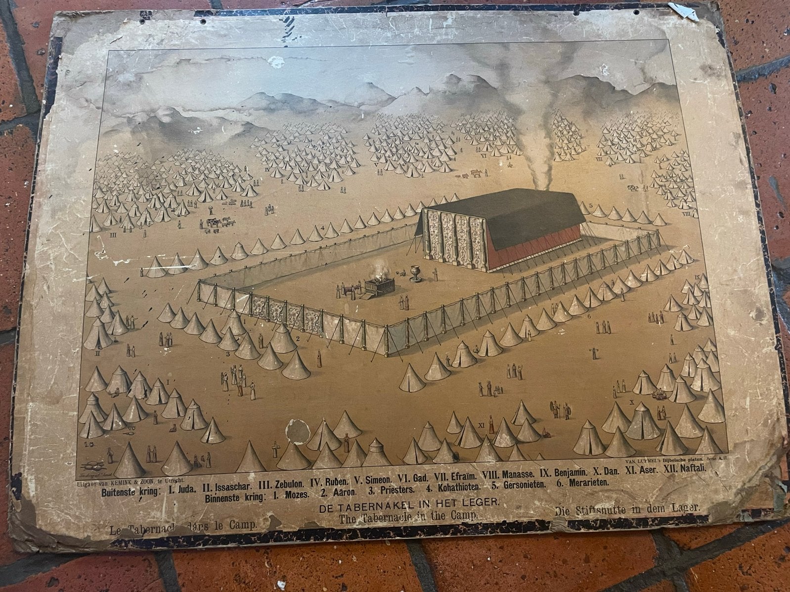 Zeldzame Vintage Schoolplaat: Tabernakel in het Leger, Ophalen of Verzenden, Geschiedenis