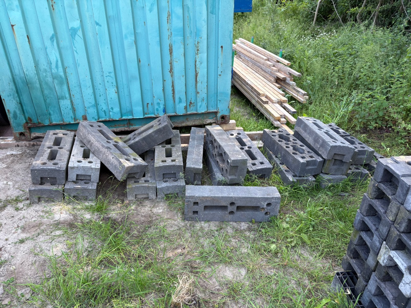 Blokken voor bouwhekken, Ophalen, Gebruikt, Overige typen, Minder dan 2 meter