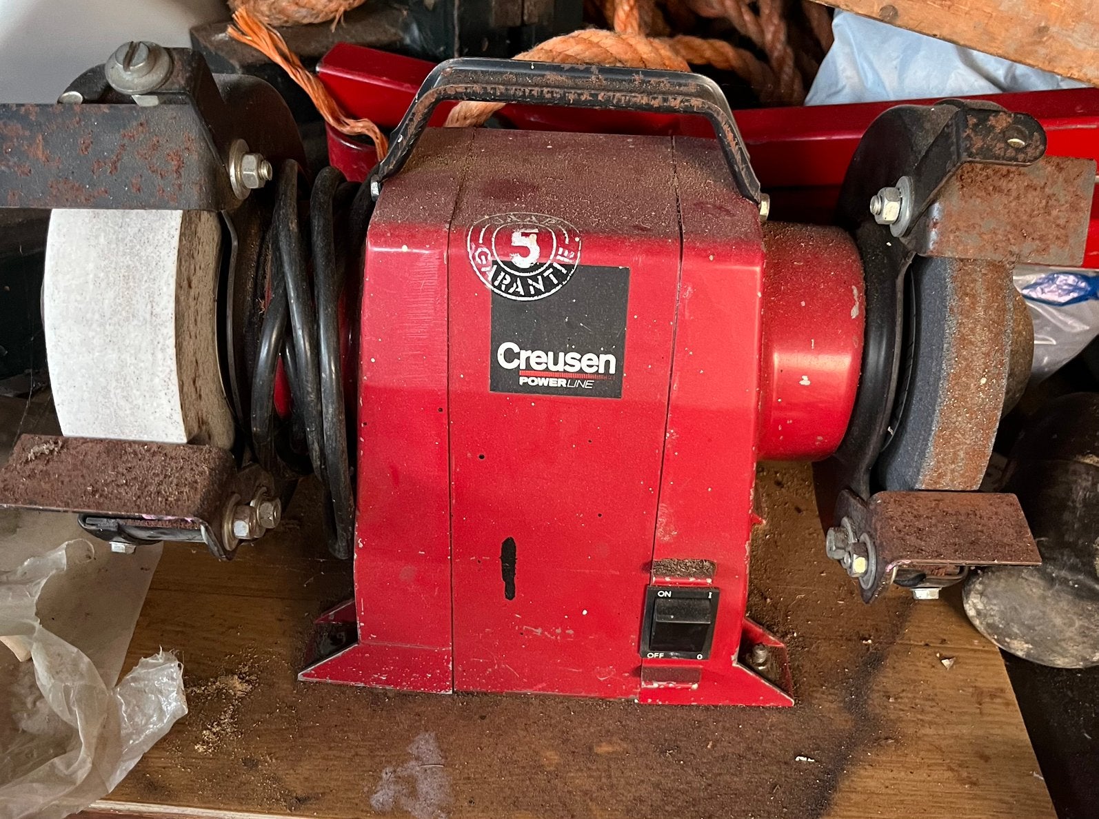 Creusen Powerline werkbankslijpmachine, Ophalen, Gebruikt, Minder dan 700 watt, Werkbankslijpmachine