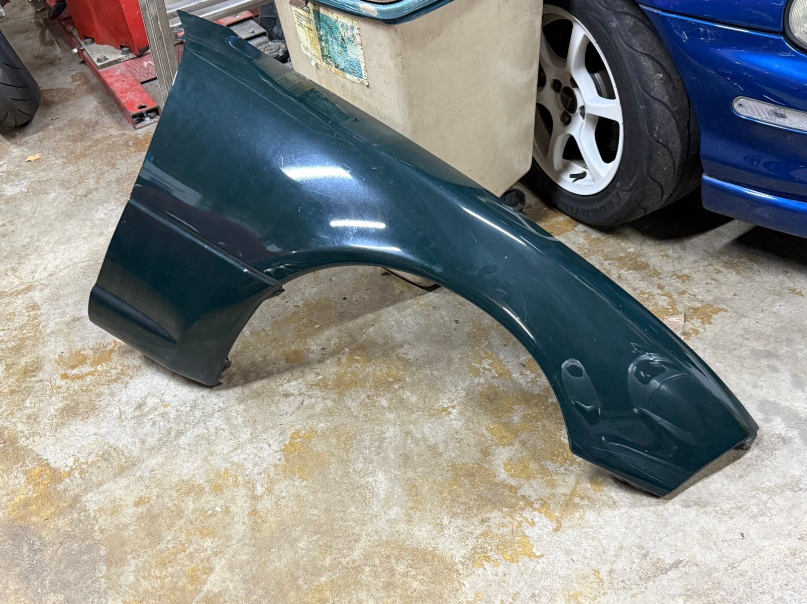 Mazda MX-5 NA Groen Voorspatbord (Passagierskant), Ophalen, Achterklep, Voor, .