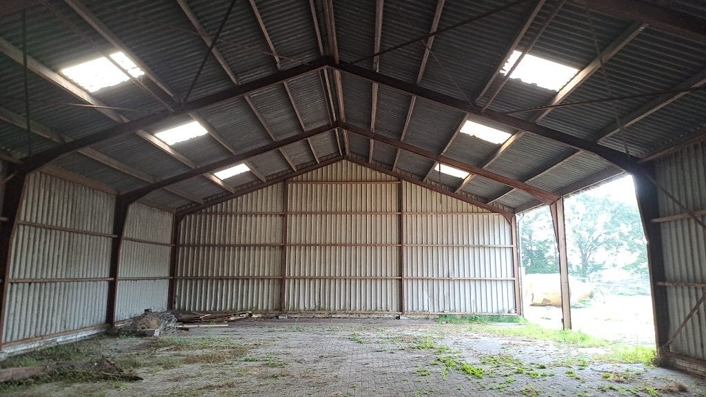 Kapschuur zonder dak 350m² 14x25m 4m hoog nok 7m prijs notk, Ophalen, Gebruikt, Overige typen