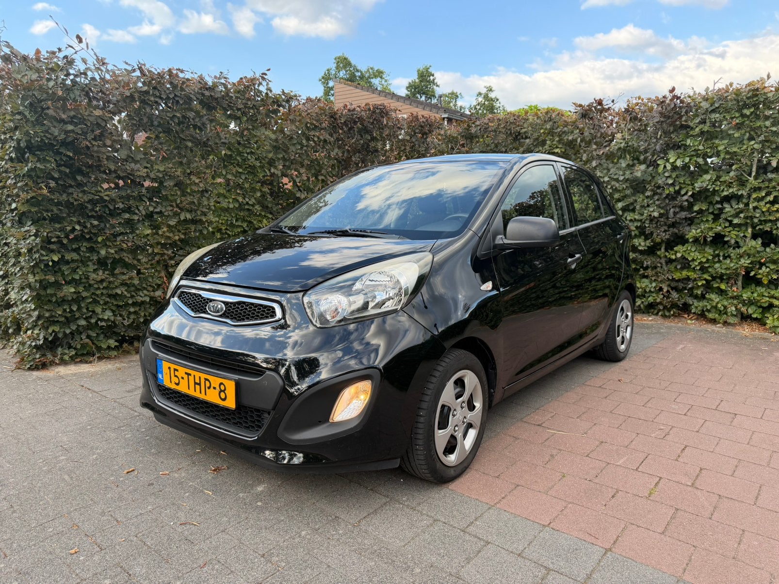 Kia Picanto 1.0 Cvvt 5-DRS 2012 Zwart/APPLE/NAP/AIRCO/NW APK, Auto's, Voorwielaandrijving, Euro 5, Stof, Zwart