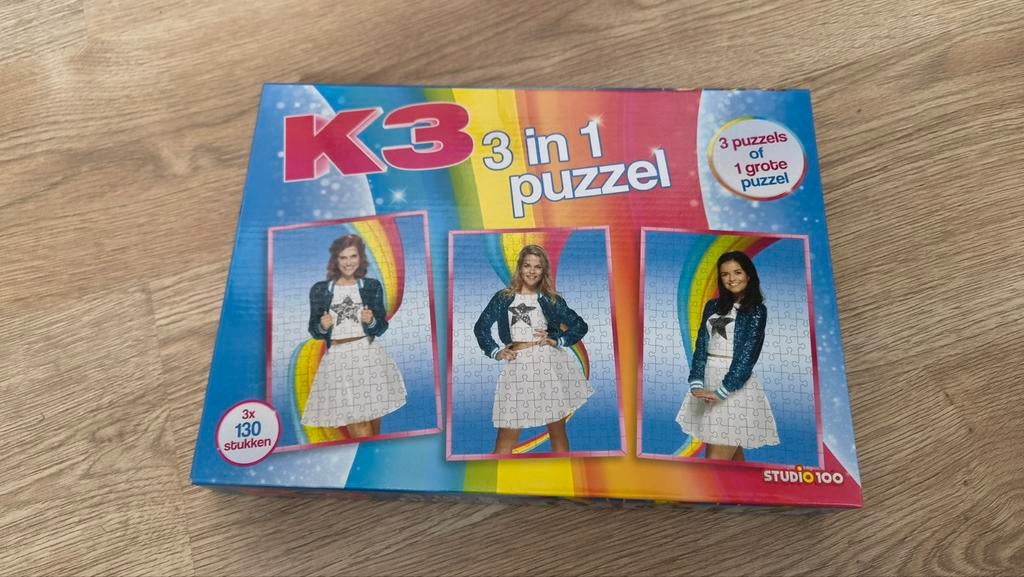 K3 3-in-1 Puzzel - 3x 130 Stukjes, Ophalen of Verzenden, 10 tot 50 stukjes