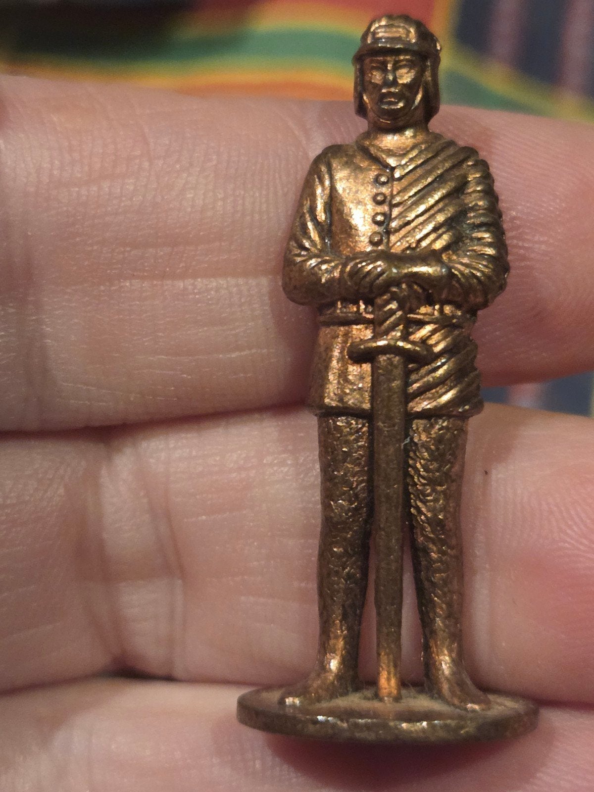 Vintage Miniatuur Ridder Beeldje - Metaal, Ophalen of Verzenden