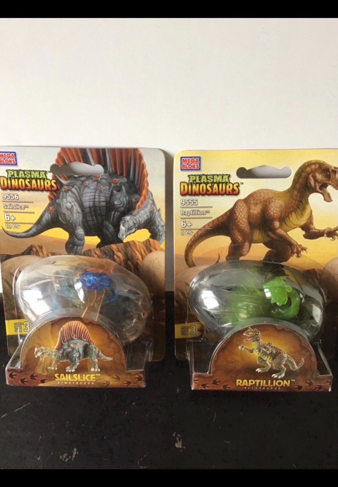 Mega blocks plasma dinosaurus, 2 stuks Sailslice, Raptillion, Ophalen of Verzenden, Zo goed als nieuw, Jongen of Meisje