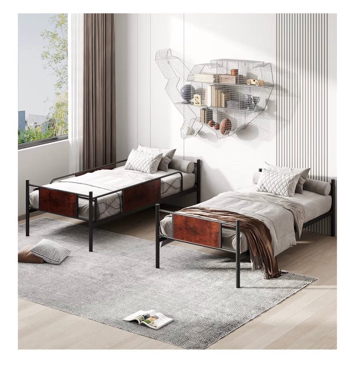 Convertable Bunkbed Stapelbedden or 2 single bed, Ophalen, Gebruikt, Tweepersoons, Hoogslaper