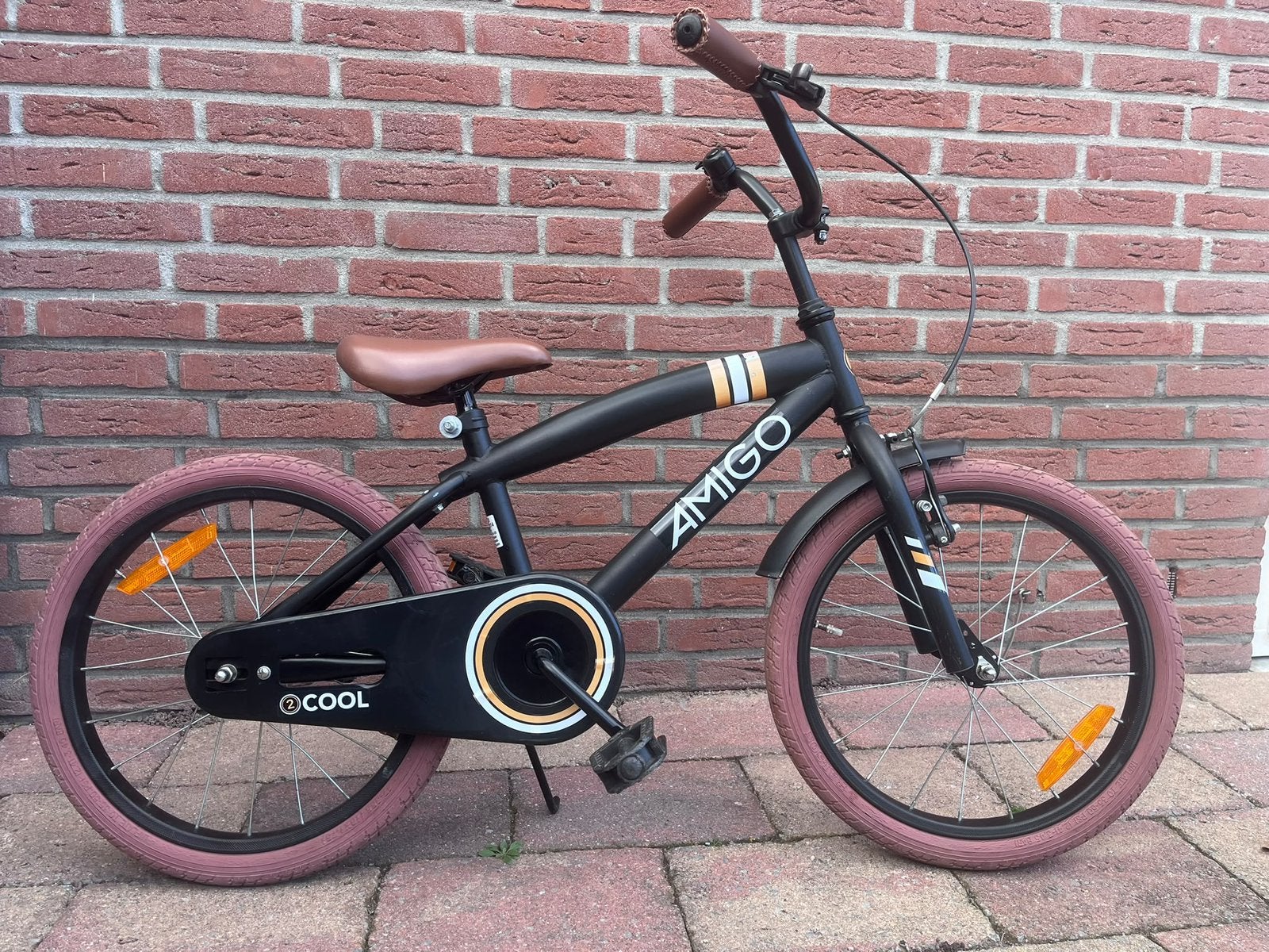 Amigo 2Cool 18 inch kinderfiets, Fietsen en Brommers, Ophalen, Zo goed als nieuw, Staal, 16 tot 20 inch