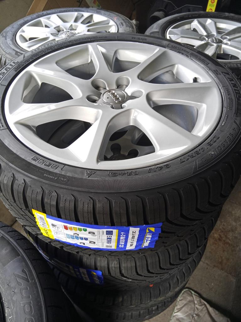 A1 S-line origineel AUDI, 225-45-17 nieuw 4 seizoen 5x100, Ophalen, Banden en Velgen, Nieuw, 17 inch