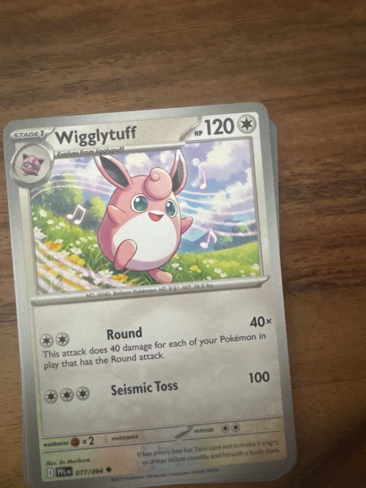 Pokémon Kaart: Wigglytuff (077/094) - HP 120, Ophalen of Verzenden, Gebruikt, Losse kaart