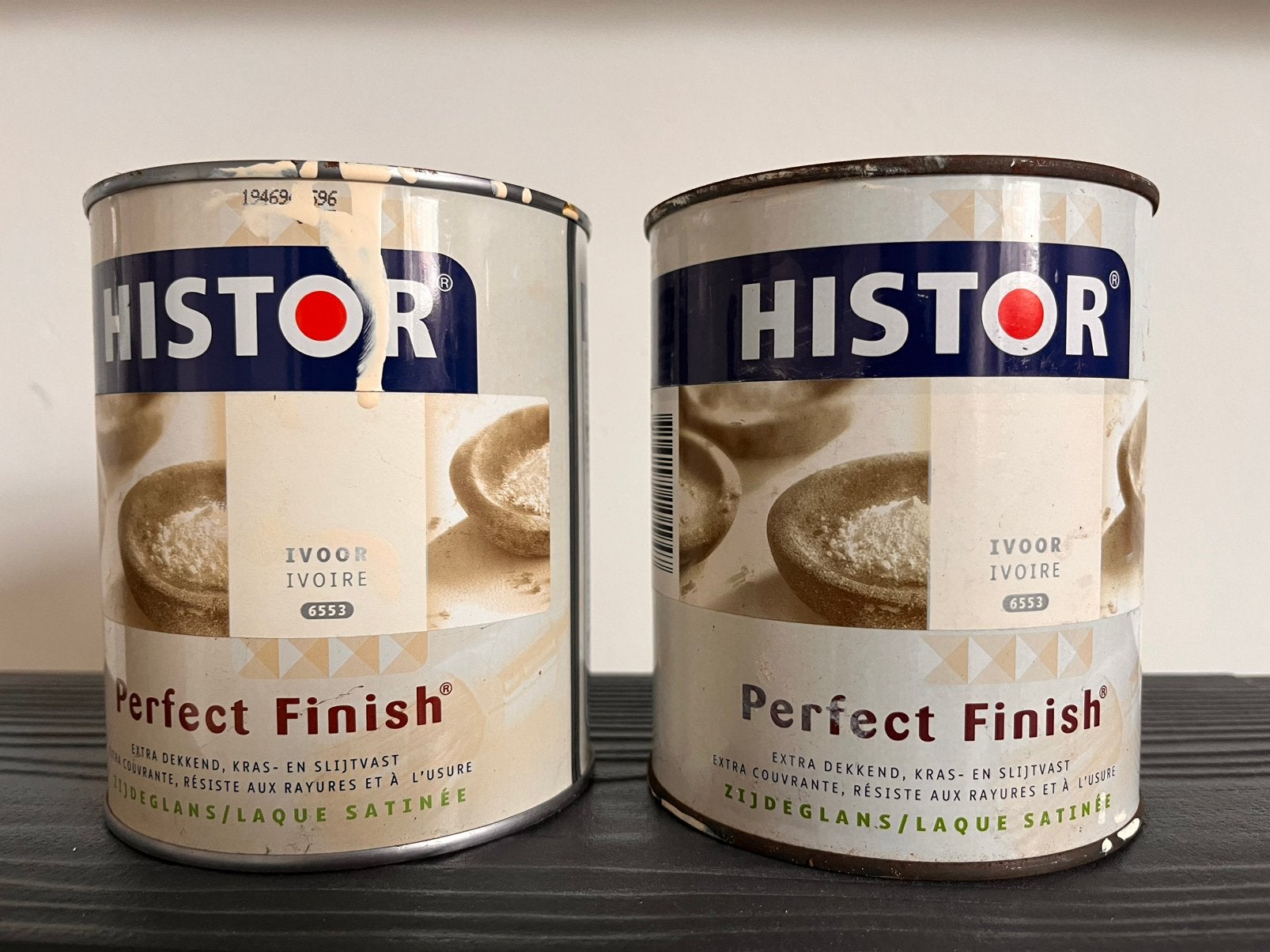 Histor Perfect Finish aflakverf zijdeglans ivoor, Ophalen, Wit, Nieuw, Verf