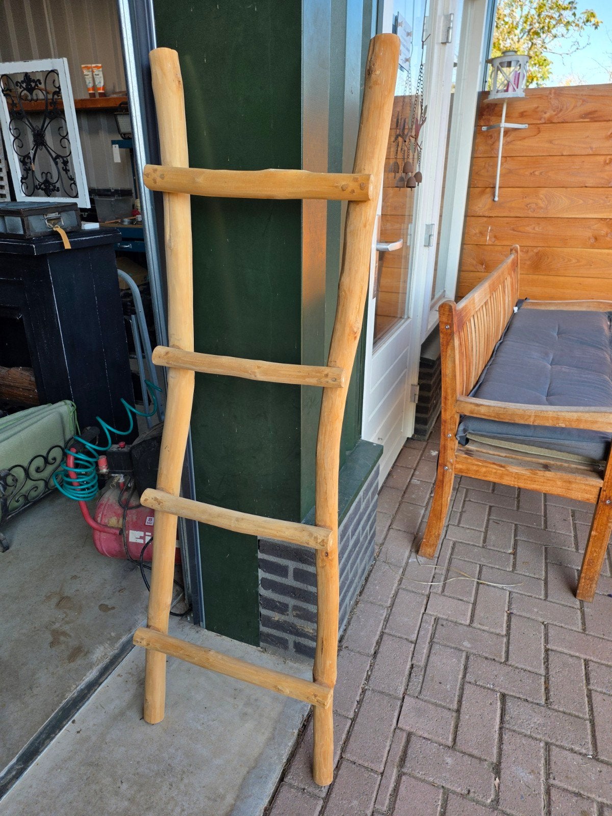 landelijke ladder van teakhout, Doe-het-zelf en Verbouw, Ophalen