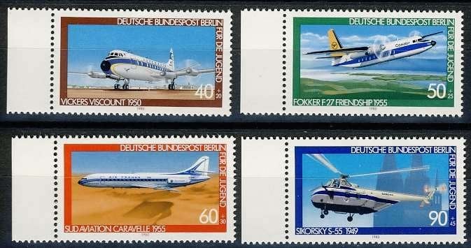 Berlijn 617/20 Vliegtuigen 1980 postfris, Ophalen of Verzenden, BRD, Postfris