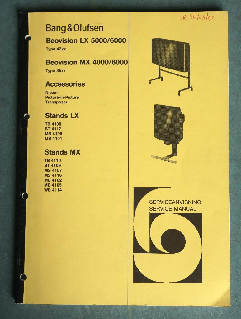 Bang en Olufsen service manuals, Overige merken, Gebruikt, Verzenden, 50 Hz