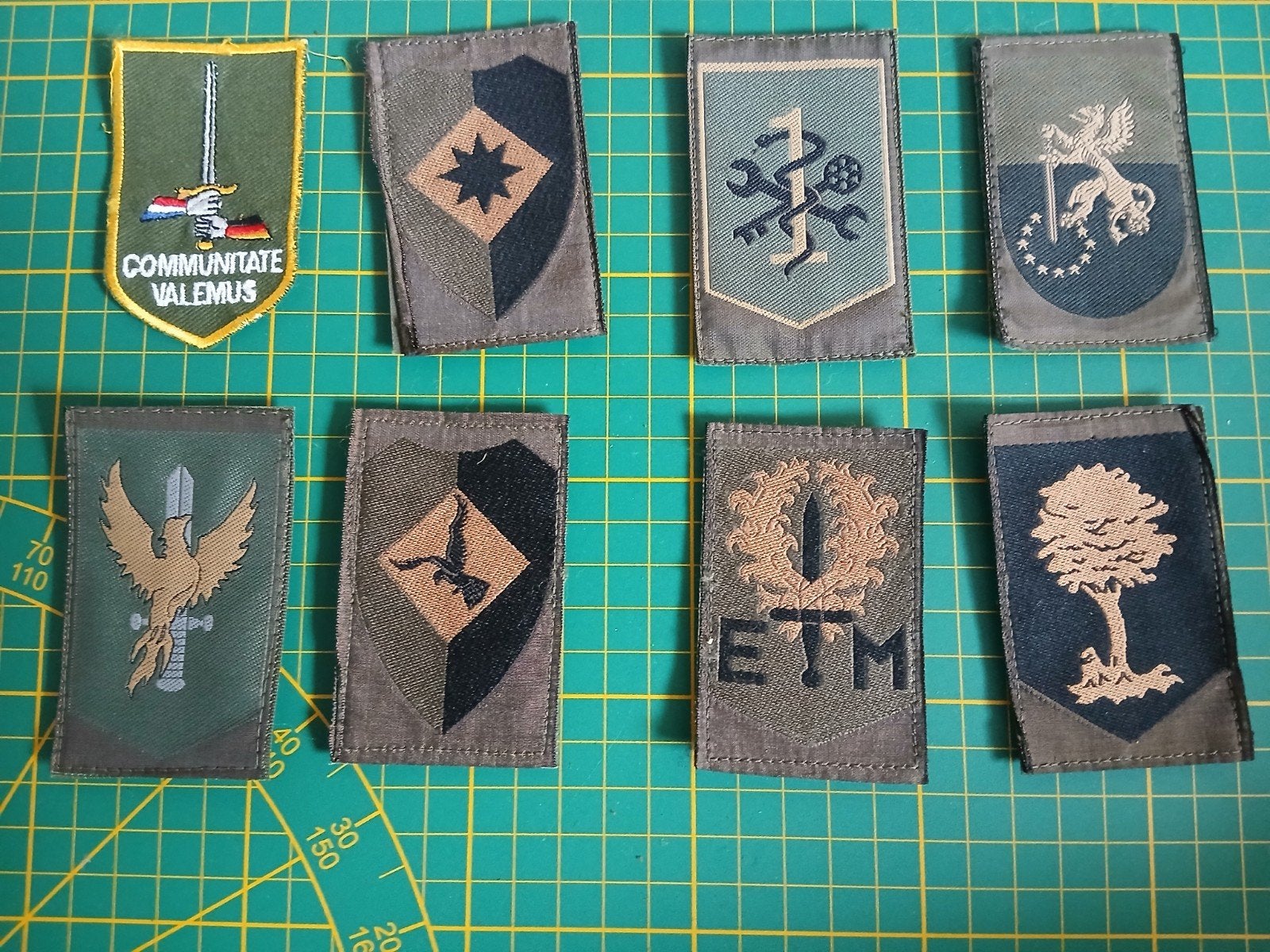 mouwemblemen,  € 4 per stuk, Ophalen of Verzenden, Landmacht, Nederland, Embleem of Badge