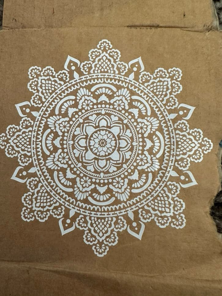 Mandala XL sjabloon 184 cm, Verzenden, Zo goed als nieuw, Zilver