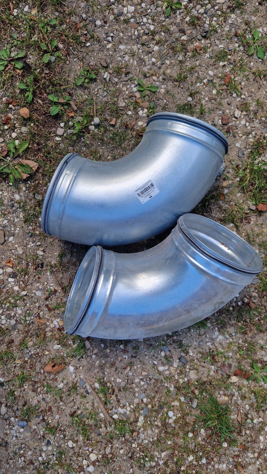 Zinken bochten voor ventilatie 180, Ophalen, Afvoer, Nieuw, Zink