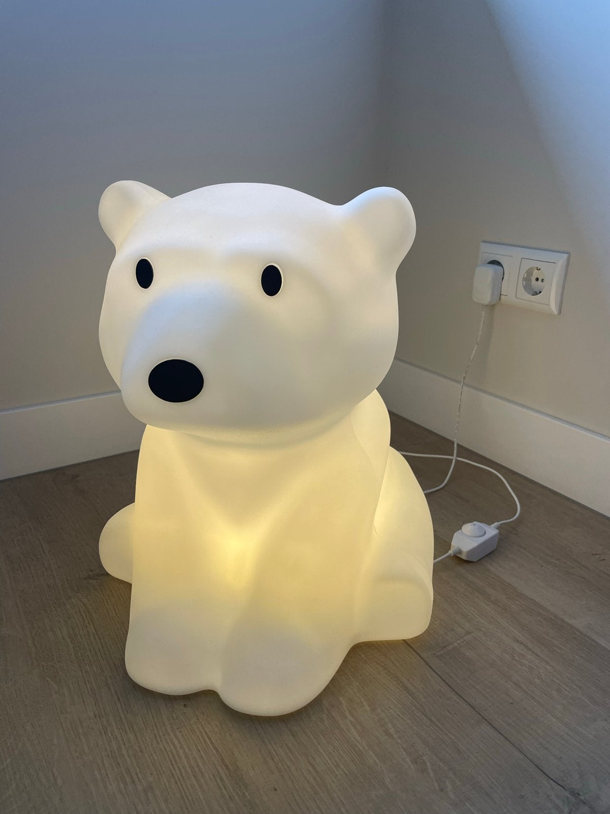 Nachtlamp ijsbeer - sfeervolle verlichting kinderkamer, Ophalen, Gebruikt, Overige merken, Wit