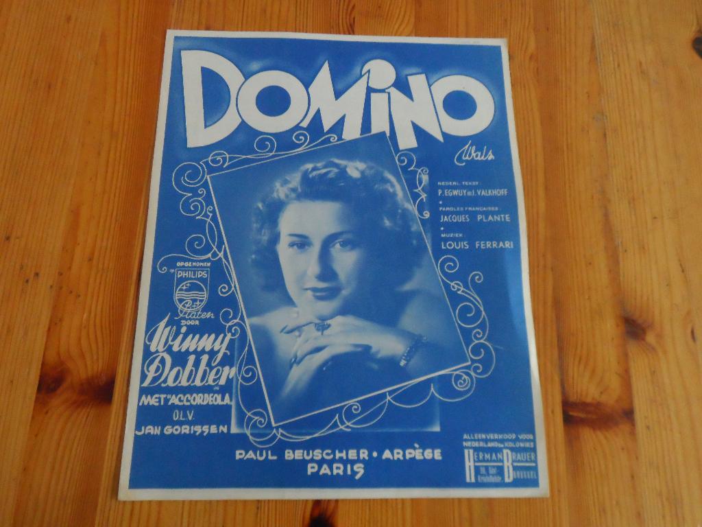Domino - l. Ferrari / j. Plante - winni dobber, Gebruikt, Gitaar, Ophalen of Verzenden, Artiest of Componist
