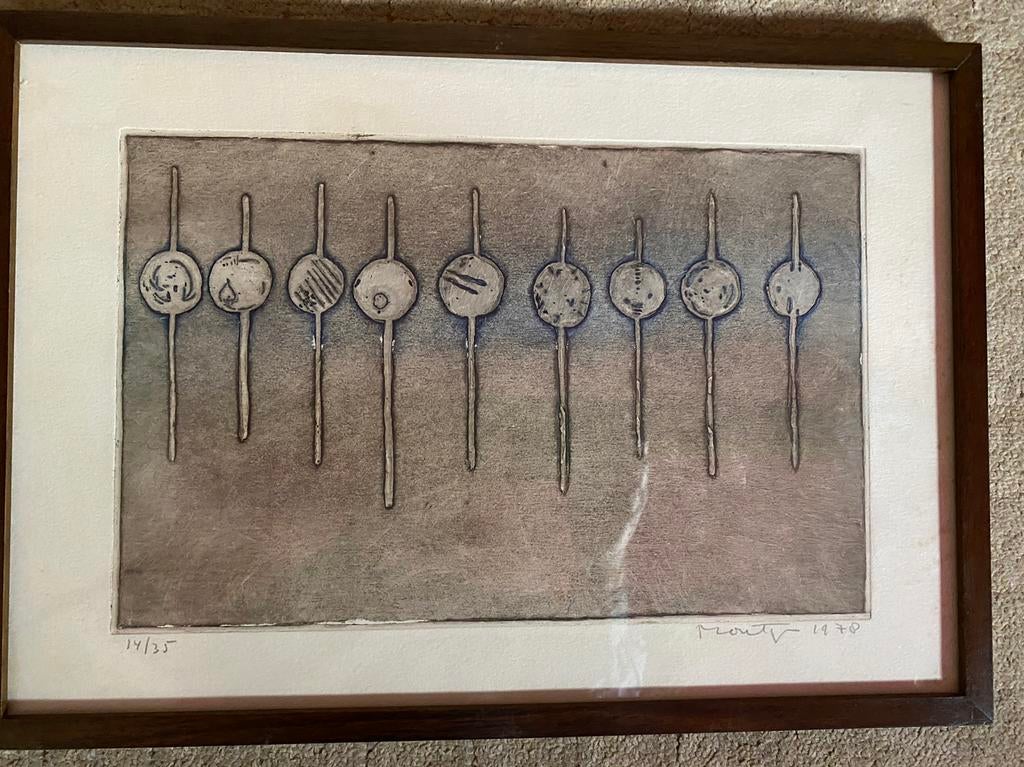 Abstract, Jan Montijn, Ophalen of Verzenden, Zo goed als nieuw, Hout, Minder dan 50 cm