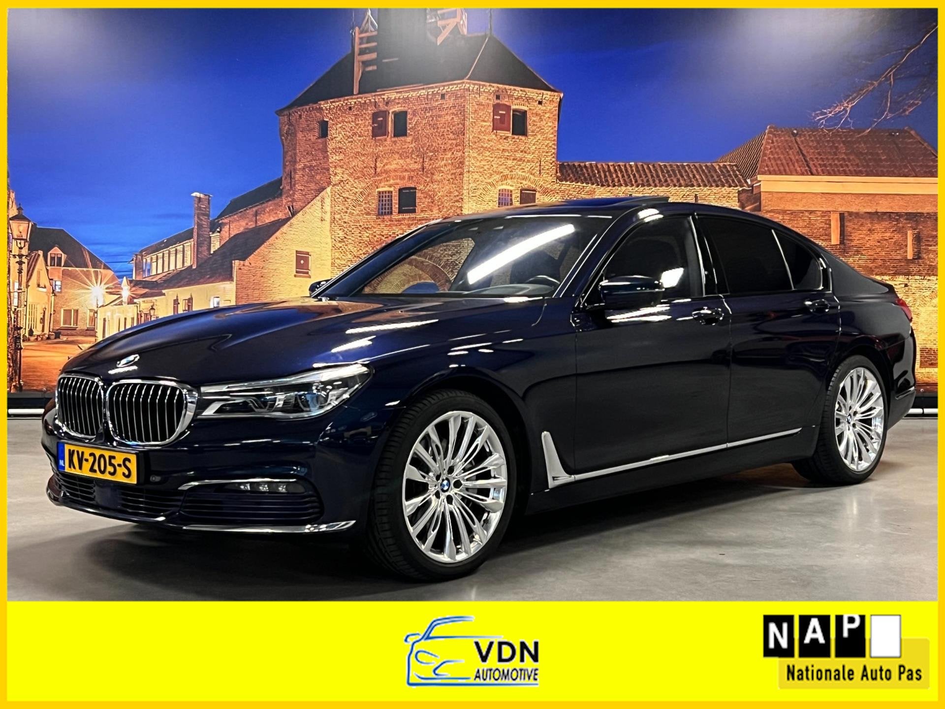 BMW 7-serie 730 D High Executive Aut Schuifdak Full Options, Auto's, 1730 kg, Achterwielaandrijving, Gebruikt, Blauw