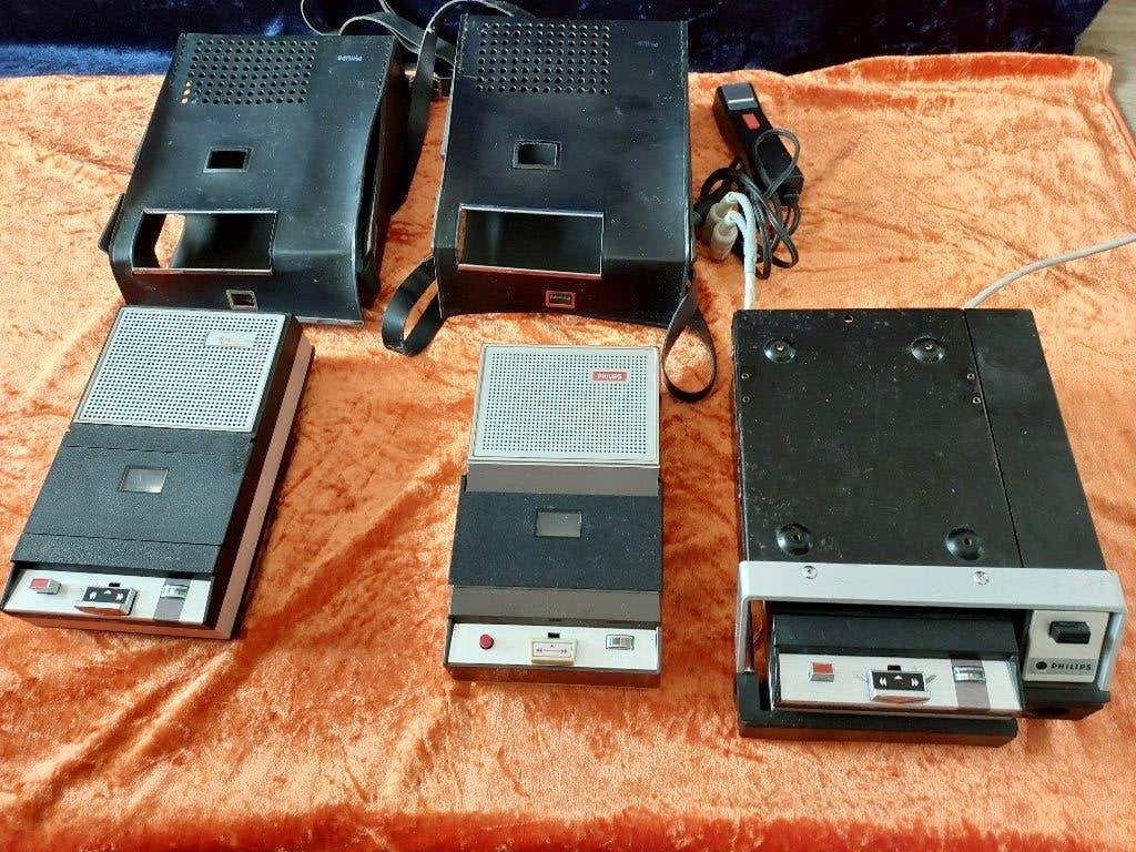 3 X PHILIPS CASSETTE RECORDER EL3302/3300 EN CASSETTE SLEEDE, Audio, Tv en Foto, Bandrecorders, Ophalen of Verzenden, Bandrecorder
