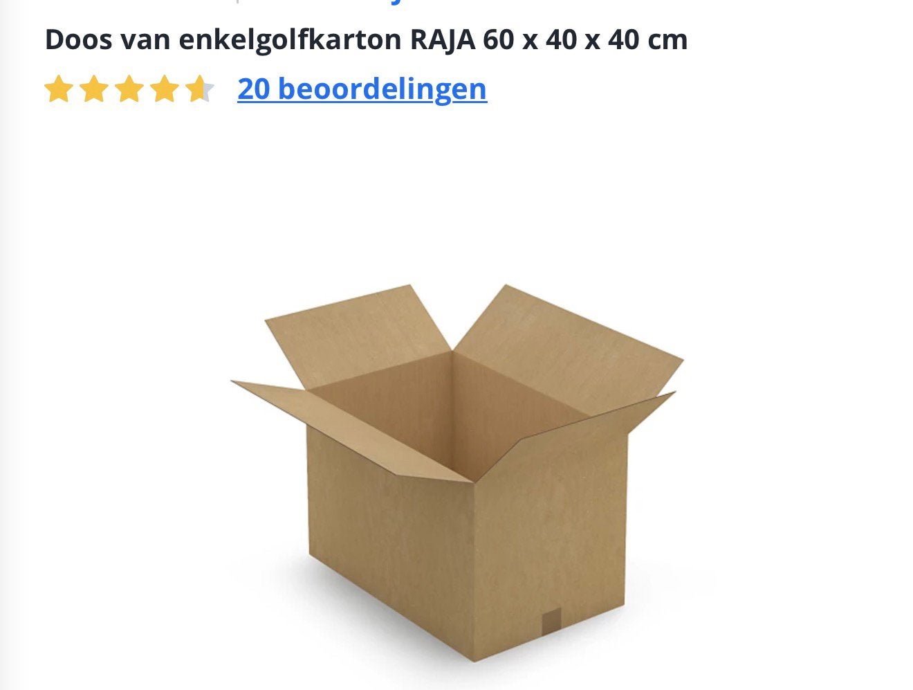 Kartonnen dozen 95st 60x40x40cm, Ophalen, Doos, 40 tot 60 cm, Opvouwbaar