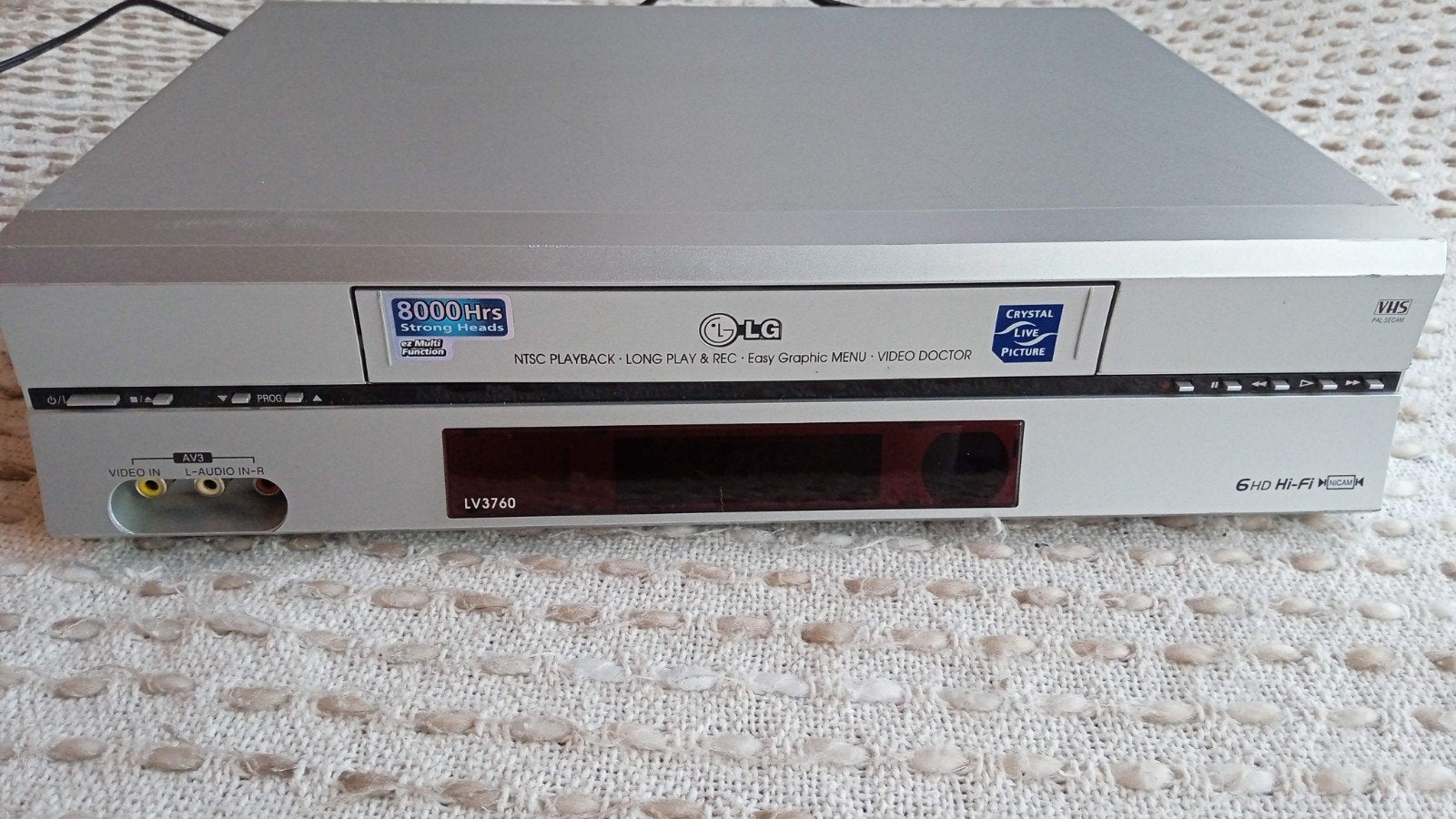 LG   6-Head Hi-Fi Stereo VCR - Videorecorder - VHS, Ophalen of Verzenden, Zo goed als nieuw, VHS-speler of -recorder