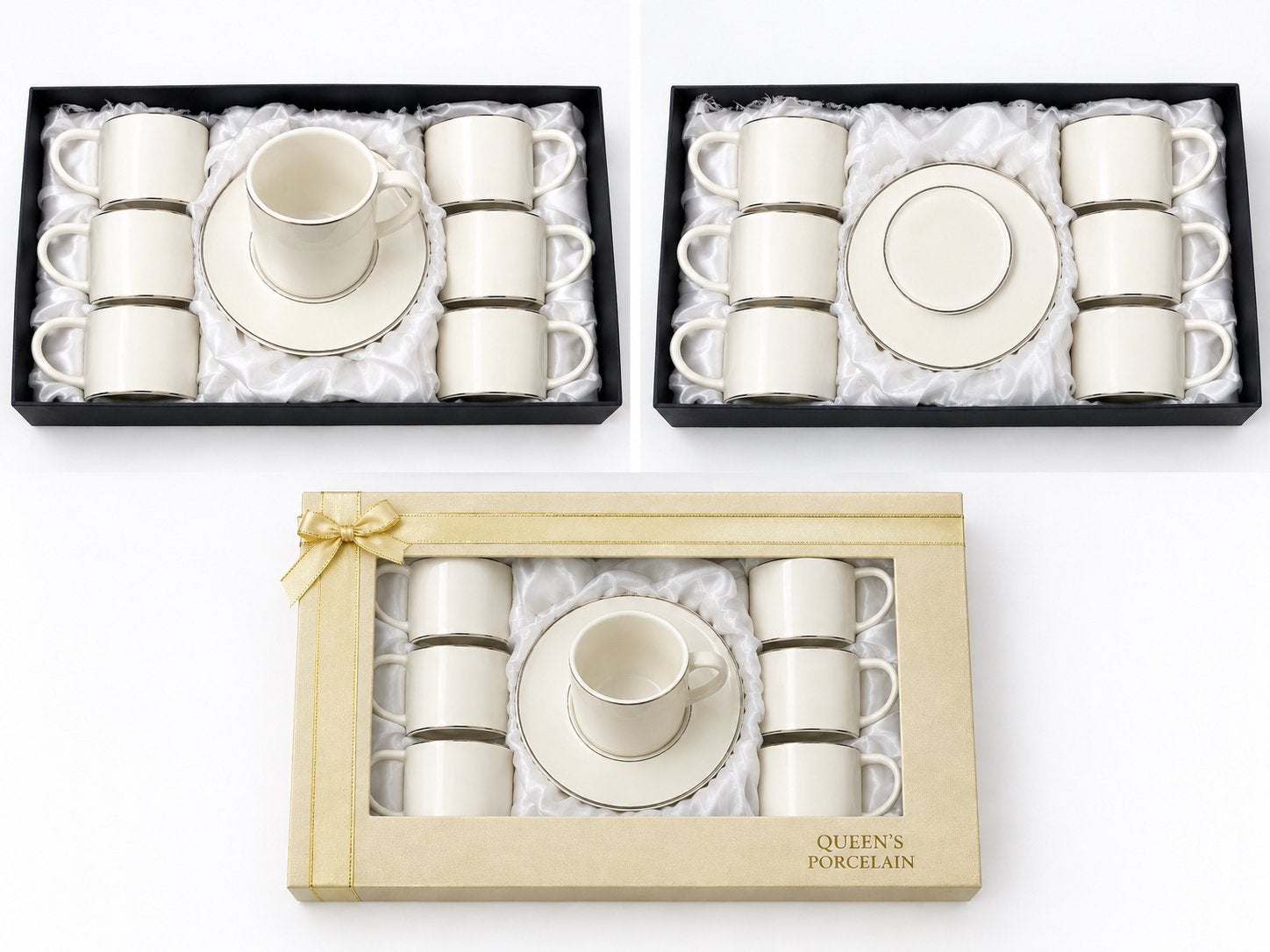 Queen’s Porcelain koffieservies, Ophalen of Verzenden, Zo goed als nieuw, Porselein, Overige stijlen