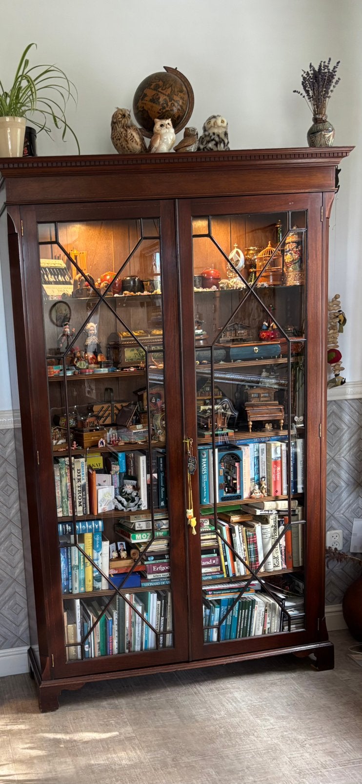 Antieke engelse boekenkast, Huis en Inrichting, Ophalen, 50 tot 100 cm, 150 tot 200 cm, 25 tot 50 cm