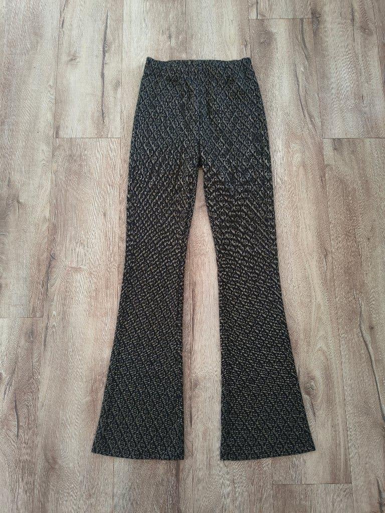 Prachtige zwart met goud flared pants van Costes, maat S., Ophalen of Verzenden, Costes, Onb, Maat 36 (S)