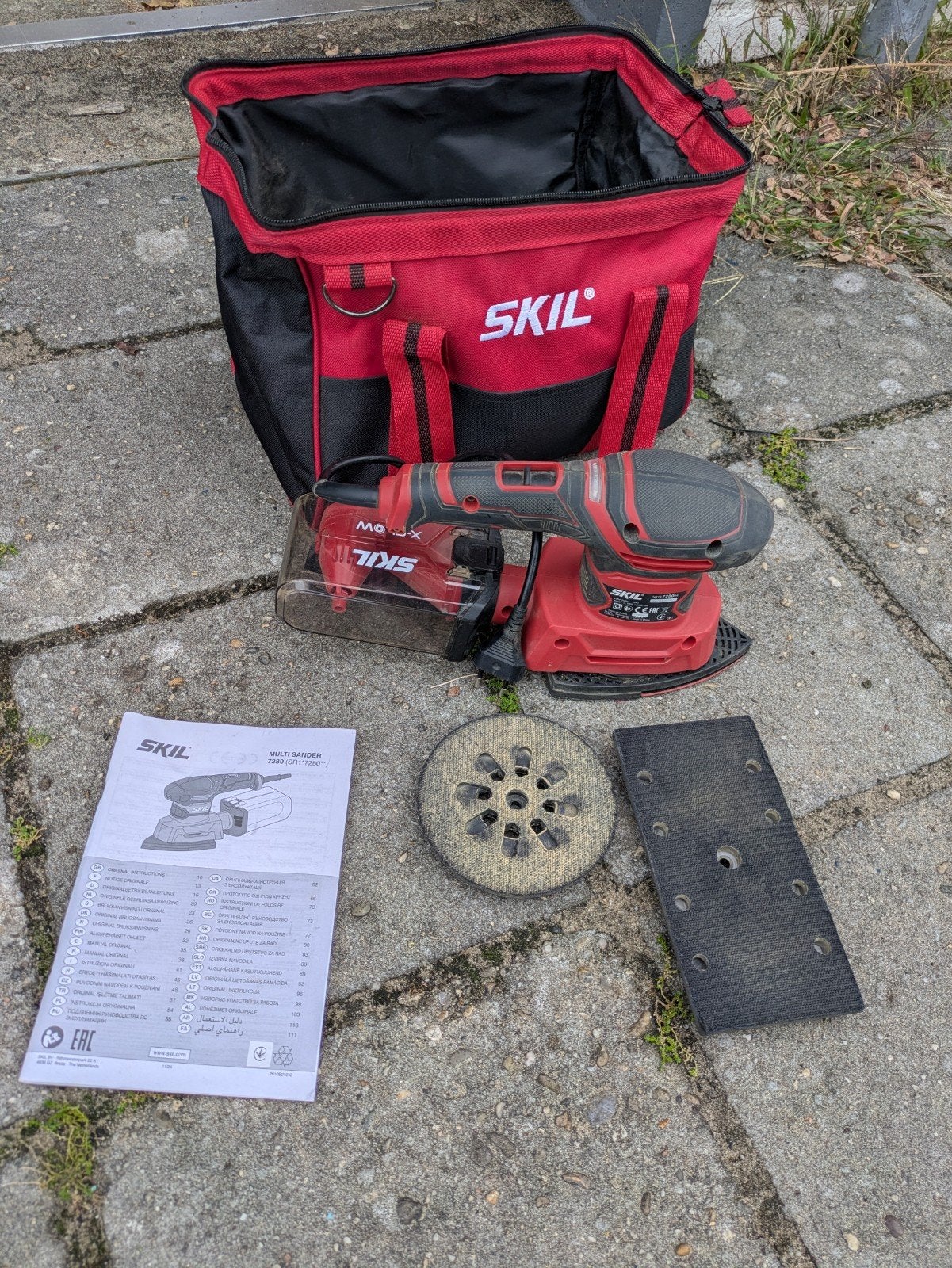 SKIL Multi-schuurmachine met X-FLOW stofafzuiging, Ophalen, Gebruikt, Minder dan 600 watt, Overige typen