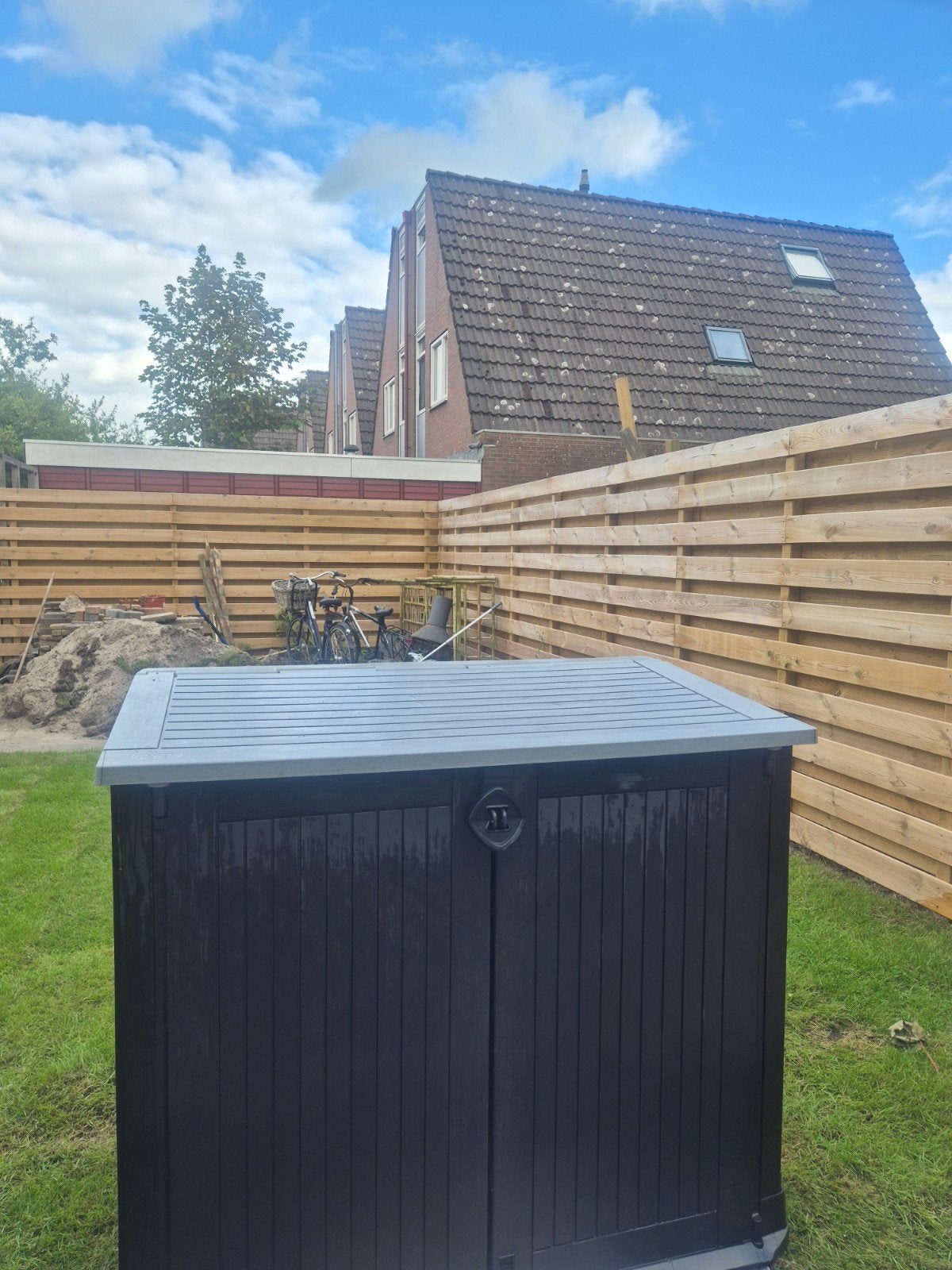 Keter Store It Out Midi opbergbox tuin antraciet 845L, Tuin en Terras, Bergingen en Tuinkasten, Ophalen, Gebruikt, Kunststof, Overige typen