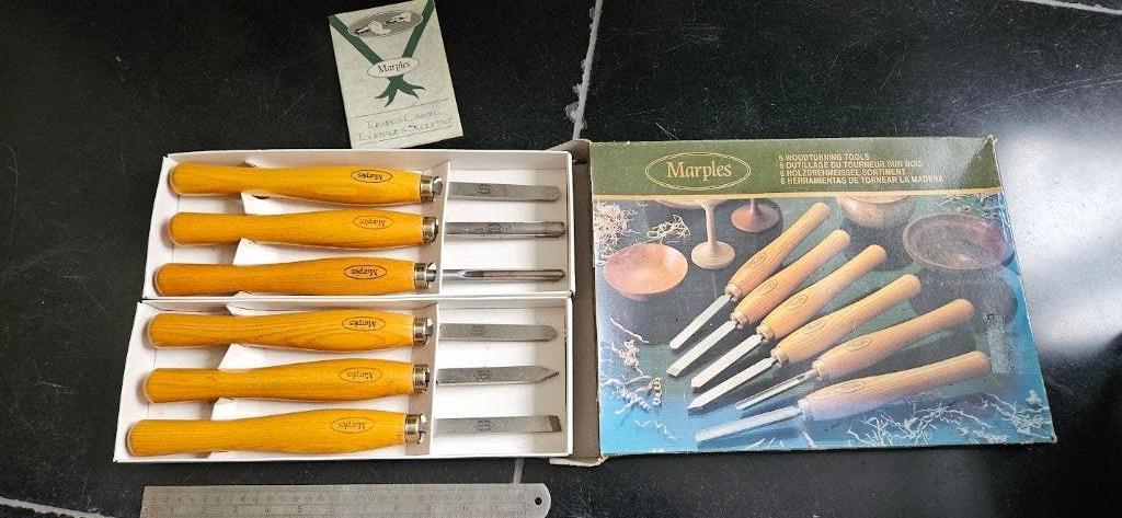Houtdraaibeitels en gutsen beitels Marples in originele doos, Ophalen of Verzenden